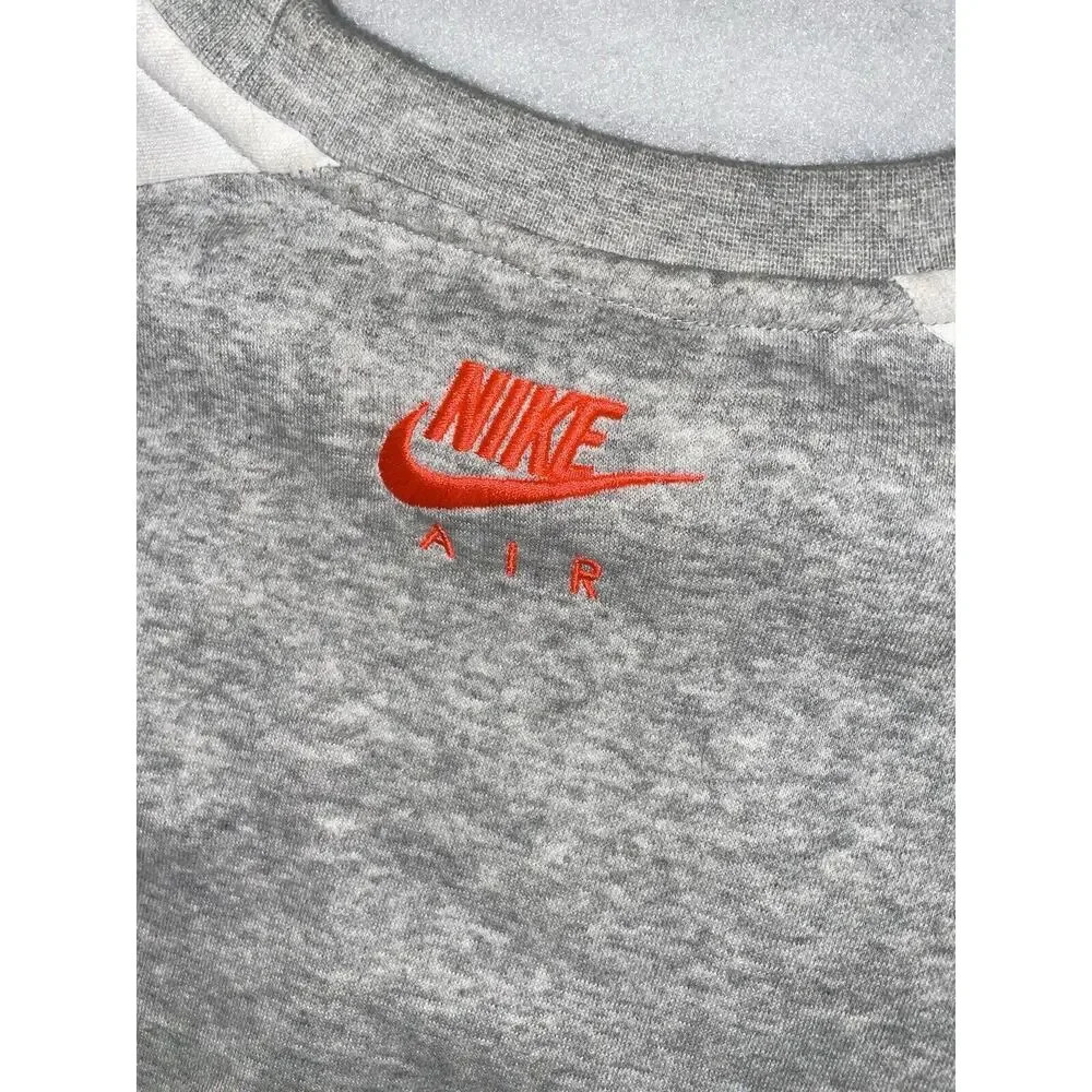 Nike Air Sportswear Crewneck Mens 2XL Spell Out Color‎ Block Gray Blue Pullover - Picture 5 of 5